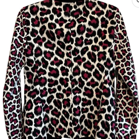 MY LOSS IS YOUR GAIN!!  Michael Kors Vibrant Pink and Black Animal Print Blazer - Picture 3 of 4